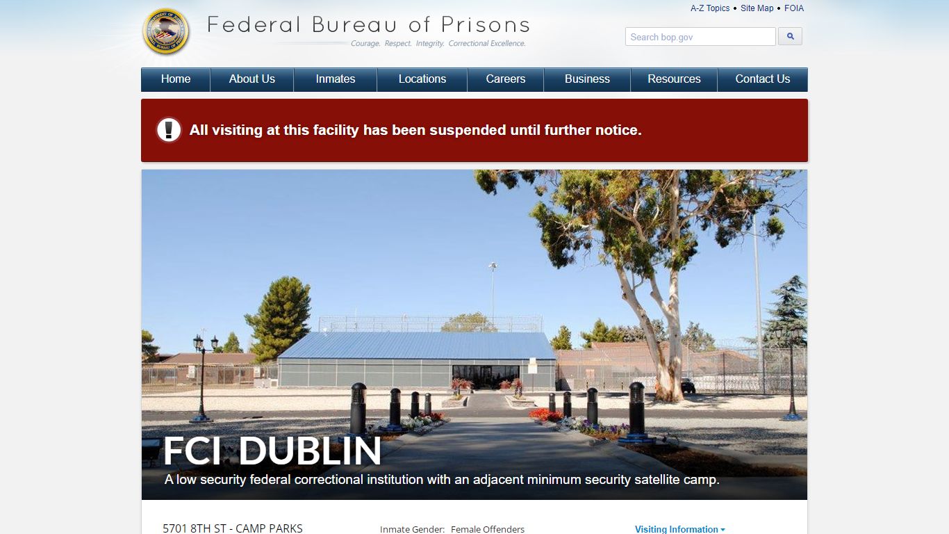 FCI Dublin - Federal Bureau of Prisons